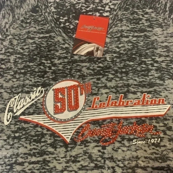 Barrett Jackson Women's Vintage BurnoutClassic 50thCelebTshirt Rhinestone XL NWT - Picture 3 of 10